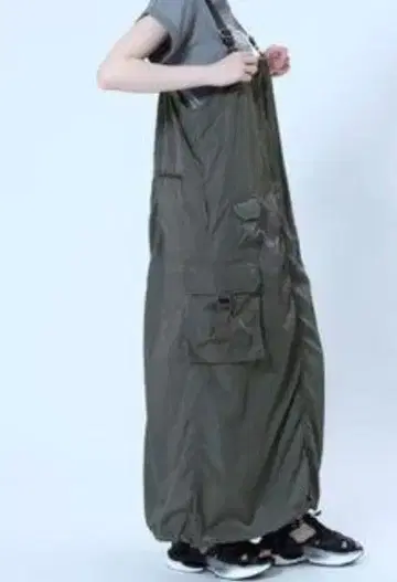 야마다야 LASUD 셔링 디자인 오버롤 스커트
