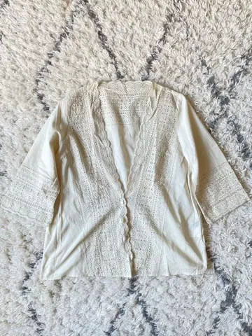 새상품급 저널 스탠다드 컷워크 레이스 코튼 가디건