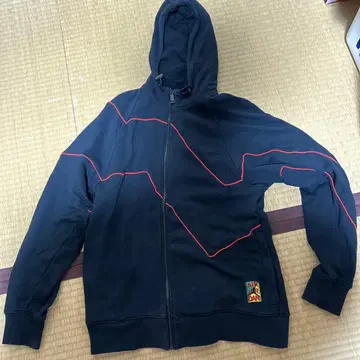 빈티지 00s Jordan 블랙/레드 풀 집업 후드티