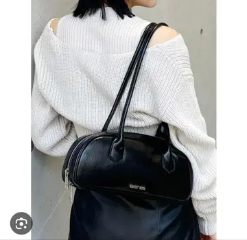 murua 롱 숄더 보스턴 백 블랙