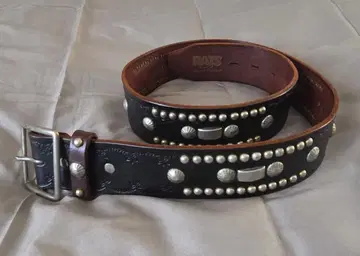 RATS 스터드 장식 가죽 벨트