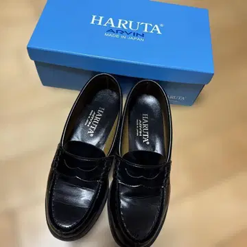 새상품급! HARUTA 로퍼 블랙 일본제 23cm EE