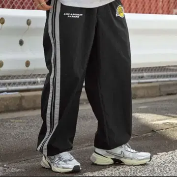 NBA 레이커스 발수 나일론 와이드 트랙 팬츠