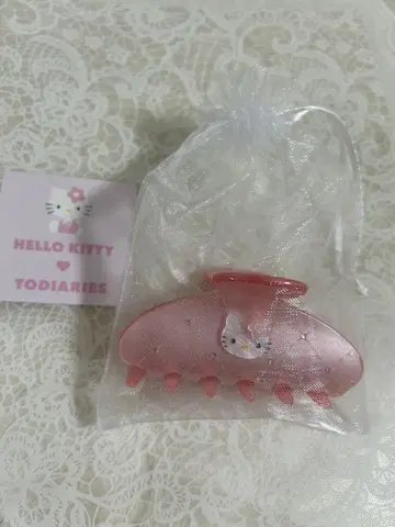 TODIARIES 키티 바스 클립 헤어 클립 핑크 산리오