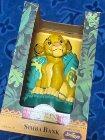 빈티지 토이 라이온 킹 심바 피규어 저금통 디즈니