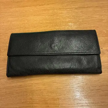 블랙 가죽 장지갑