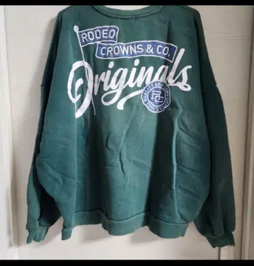 RODEO CROWNS 그린 오버 사이즈 트레이닝복