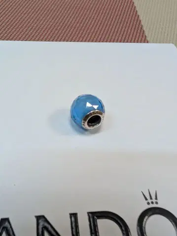 판도라 파란 유리 비즈 참