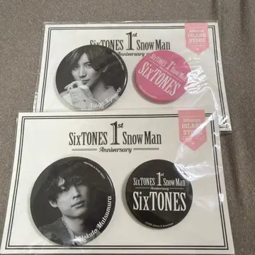SixTONES 1st Anniversary 캔뱃지 2개 세트