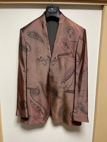 ETOR 테일러드 자켓 페이즐리 무늬 실크 혼방 이탈리아제 히요쿠 시타테