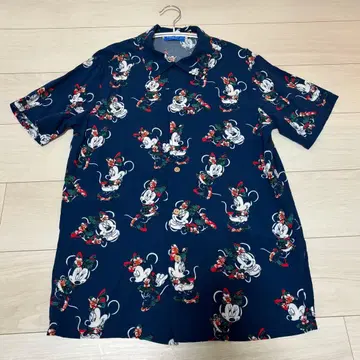 미니 마우스 반팔 셔츠 네이비