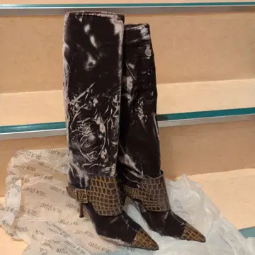 ungaro 롱 부츠 새상품 웅가로 부츠 벨로아 롱 부츠 정품