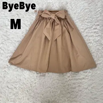 ByeBye 바이바이 (M) 허리 리본 플레어 스커트