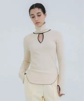 THINGS THAT MATTER 하이넥 노치 골지 리브 탑