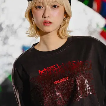 Vaundy TSP 로고 티셔츠 'FUSION' 블랙 L 사이즈