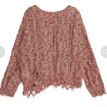 Ameri CABLE PATTERN DAMAGE LOOSE KNIT