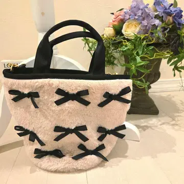 핑크 퍼 리본 숄더백 새상품