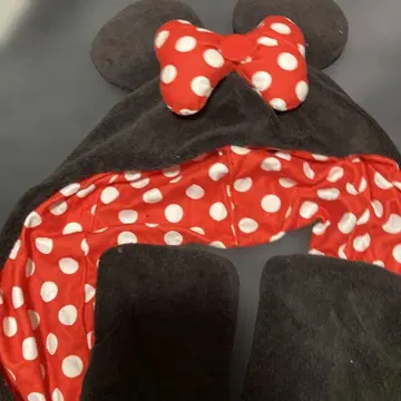 미니 마우스풍 모자 빨간색 도트