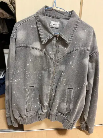 WWG 그레이 스플래터 페인트 G 재킷 사이즈 F