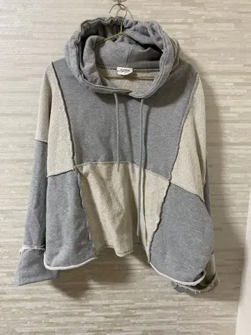 votus 패치워크 후드티 그레이