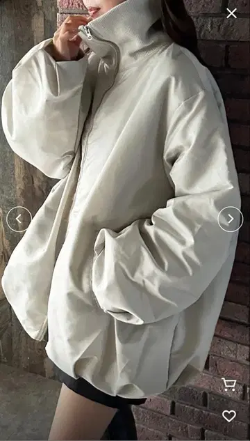 오버 사이즈 하이넥 자켓