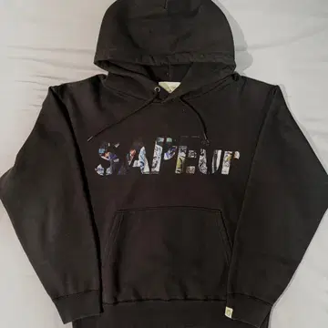 [즉완모델] SAPEur 빅 로고 풀오버 후드티 블랙