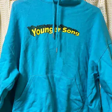 Younger Song 후드 부착 후드티 파랑