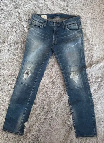 BIG JOHN 데님 데미지 청바지 남성용 빅존