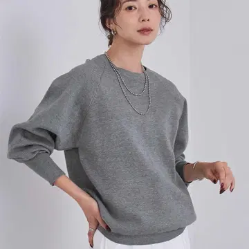 ur's 맨투맨 니트 멜란지 그레이