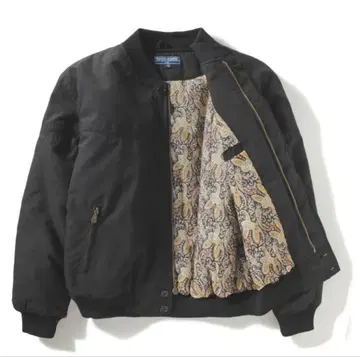 더비 자켓 페이즐리 충전솜 블루종 블랙 L