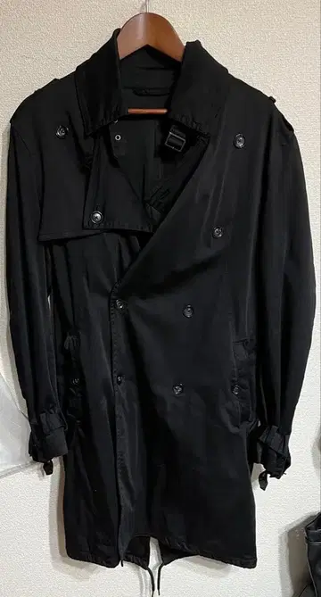 블랙 트렌치코트 L semanticdesign 남성용