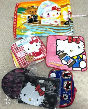 헬로키티 타월 손수건 파우치 세트