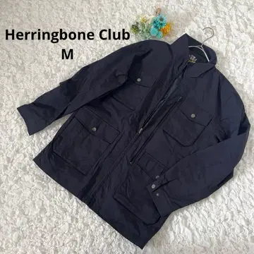 헤링본 클럽 발수 나일론 블루종 필드 자켓 네이비 컬러 M
