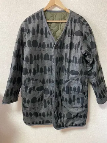 그라니프 나무 패턴 퀼팅 자켓