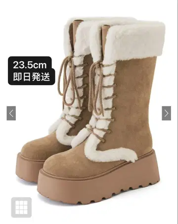 GRL 스웨이드 무스탕 레이스업 부츠 [zr1330] 그레일 카멜