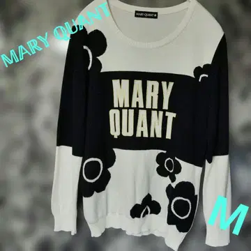 마리콴트 MARY QUANT 플라워 로고 니트 스웨터 M