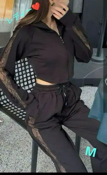 레이디 코르셋 셋업 사이드 레이스 블랙 셋업 M