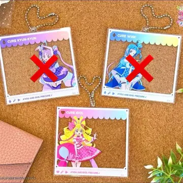 너와 아이돌 프리큐어전 SNS풍 아크릴 키링 큐어 아이돌