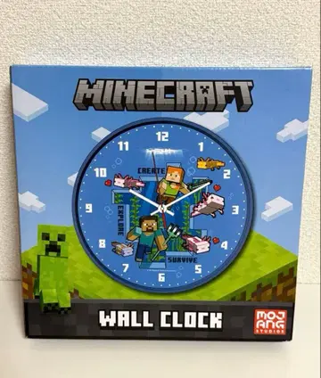[ 새상품 미사용 ] 마인크래프트 벽걸이 시계