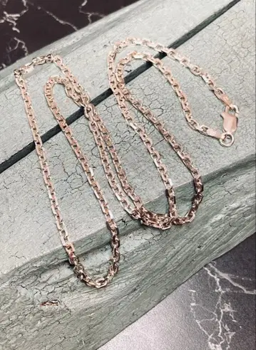 [2-G] ITALY 925 / 50.5cm 팥 체인 목걸이