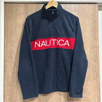 구제 의류 NAUTICA 네이비/레드 하프 지퍼 플리스 자켓 S 사이즈