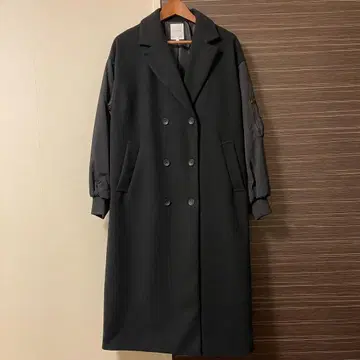 LEPSIM 멜톤 도킹 코트 블랙