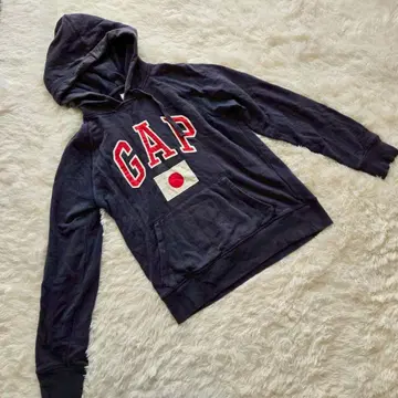 [ GAP ] 갭 네이비 로고 후드티 S 여성용