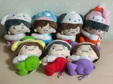 나니와단시 산리오 콜라보 캐릭터 봉제 인형 7개 세트