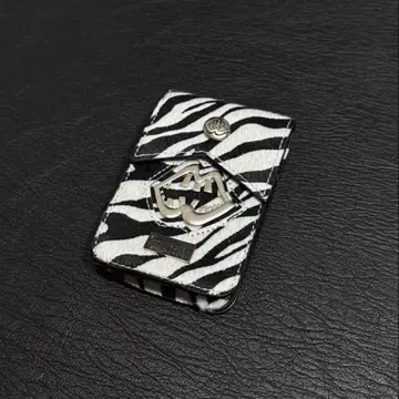 제브라 패턴 가죽풍 카드 케이스