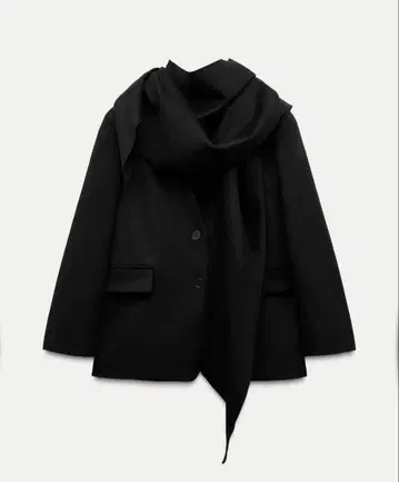 ZARA 울 스카프 오버사이즈 블레이저