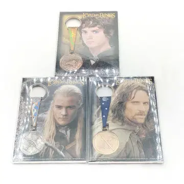 미개봉 로드 오브 더 링 두 개의 탑 메달 키링 3종