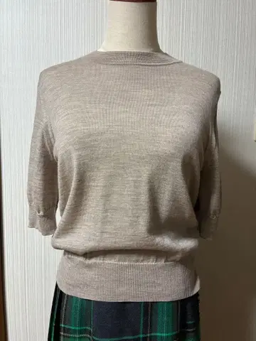 ROPE 베이지 오부소매 니트