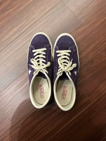 보라색 스웨이드 스니커즈 별 디자인 28.5