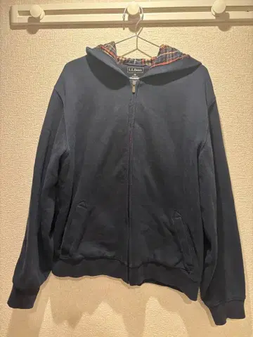 L.L.Bean 체크 후드티 M 네이비